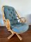 Chaise Pivotante en Bambou et Rotin, 1970s 1