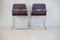 French Tubular Steel Mauve Acrylic Glass Chairs by Yves Christin for Airborne, 1970s, Set of 2 11