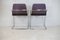 French Tubular Steel Mauve Acrylic Glass Chairs by Yves Christin for Airborne, 1970s, Set of 2, Image 11
