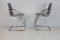 Französische Mauve Acrylglas Stühle mit Stahlrohrgestell von Yves Christin für Airborne, 1970er, 2er Set 17