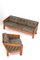 Schwedisches Sofa & Sessel aus Kiefernholz & Stoff, 2er Set 1