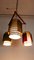 Teak and Metal Triangle Ceiling Lamp with Colored Cylinders, 1970s, Image 5