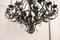 Large Wrought Iron Chandelier with 20 Bulbs, 1900s 5
