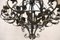 Large Wrought Iron Chandelier with 20 Bulbs, 1900s 4