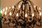 Large Wrought Iron Chandelier with 20 Bulbs, 1900s 6