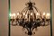 Large Wrought Iron Chandelier with 20 Bulbs, 1900s 2