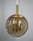 Brass Ceiling Light with Smoked Glass Ball from Doria Leuchten, Germany, 1960s, Image 3