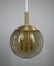 Messing Deckenlampe mit Rauchglaskugel von Doria Leuchten, 1960er 2