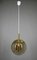 Brass Ceiling Light with Smoked Glass Ball from Doria Leuchten, Germany, 1960s, Image 1