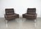 Brown Armchairs with Chrome Frames by Hans Peter Piehl for Wilkhahn, Germany, 1960s, Set of 2 5