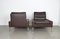 Brown Armchairs with Chrome Frames by Hans Peter Piehl for Wilkhahn, Germany, 1960s, Set of 2 4