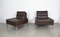 Brown Armchairs with Chrome Frames by Hans Peter Piehl for Wilkhahn, Germany, 1960s, Set of 2 2