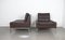 Brown Armchairs with Chrome Frames by Hans Peter Piehl for Wilkhahn, Germany, 1960s, Set of 2 3
