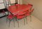 Tavolo con 6 sedie in acciaio e formica, Italia, 1955, set di 7, Immagine 1