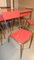 Tavolo con 6 sedie in acciaio e formica, Italia, 1955, set di 7, Immagine 7