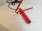 Minimalistische Rote Schreibtischlampe, Italien, Mitte 20. Jh 9