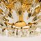 Vergoldete Deckenlampe oder Wandleuchte aus Kristallglas von Oscar Torlasco für Stilkronen 6