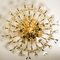 Vergoldete Deckenlampe oder Wandleuchte aus Kristallglas von Oscar Torlasco für Stilkronen 2