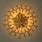 Vergoldete Deckenlampe oder Wandleuchte aus Kristallglas von Oscar Torlasco für Stilkronen 13