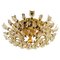 Crystal and Gilded Flush Mount or Sconce by Oscar Torlasco for Stilkronen 1