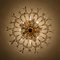 Vergoldete Deckenlampe oder Wandleuchte aus Kristallglas von Oscar Torlasco für Stilkronen 10