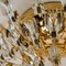 Vergoldete Deckenlampe oder Wandleuchte aus Kristallglas von Oscar Torlasco für Stilkronen 4