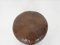 Dark Brown Leather Ottoman or Pouf, 1970s 4