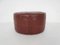 Brown Leather Ottoman or Pouf, 1970s 2