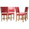 Danish Red 3758 Dining Chairs by Kaare Klint for Rud. Rasmussen, Set of 4, Image 1