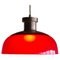 Lámpara colgante 4017 en rojo de Achille Castiglioni para Kartell, Imagen 1