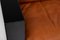 Black and Cognac Leather Saratoga Living Room Set by Lella & Massimo Vignelli, Set of 3 3