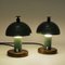 Lampes de Bureau en Métal Vert par Erik Tidstrand pour NK, Sweden, 1930s, Set de 2 9