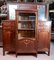 Vintage Liberty Sideboard & Central Showcase with Black Marble Embedded Inlays 1