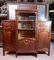 Vintage Liberty Sideboard & Zentralvitrine mit Intarsien aus schwarzem Marmor 1