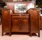 Vintage Italian Liberty Sideboard with Black Marble Plans & Central Mirror 1