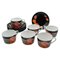 Peonies Porcelain Tea or Chocolate Cups from Hermès, Set of 6, Image 1
