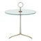 Mid-Century Italian Brass and Clear Glass Tripod Side Table by Cesare Lacca, 1950s 1