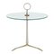 Mid-Century Italian Brass and Clear Glass Tripod Side Table by Cesare Lacca, 1950s, Image 1