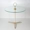 Dreibeiniger italienischer Mid-Century Beistelltisch aus Messing & Klarglas von Cesare Lacca, 1950er 10