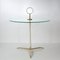 Mid-Century Italian Brass and Clear Glass Tripod Side Table by Cesare Lacca, 1950s, Image 3