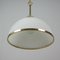 Mid-Century Swedish White Opaline Glass and Brass Pendant, 1950s, Image 13