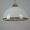 Mid-Century Swedish White Opaline Glass and Brass Pendant, 1950s, Image 14