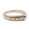 Vintage 14k Yellow Gold Ring with Brilliant Cut Diamonds, 1970s, Image 1