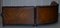 Sofá esquinero Chesterfield de nogal y cuero marrón claro teñido a mano de Harrods, Imagen 16