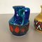 German Multi-Color 215-17 Fat Lava Op Art Pottery Vases from Bay Ceramics, Set of 2, Image 15