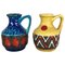 German Multi-Color 215-17 Fat Lava Op Art Pottery Vases from Bay Ceramics, Set of 2 1
