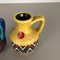German Multi-Color 215-17 Fat Lava Op Art Pottery Vases from Bay Ceramics, Set of 2, Image 9