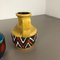 German Multi-Color 215-17 Fat Lava Op Art Pottery Vases from Bay Ceramics, Set of 2 14