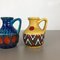 German Multi-Color 215-17 Fat Lava Op Art Pottery Vases from Bay Ceramics, Set of 2, Image 5