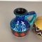 German Multi-Color 215-17 Fat Lava Op Art Pottery Vases from Bay Ceramics, Set of 2 7